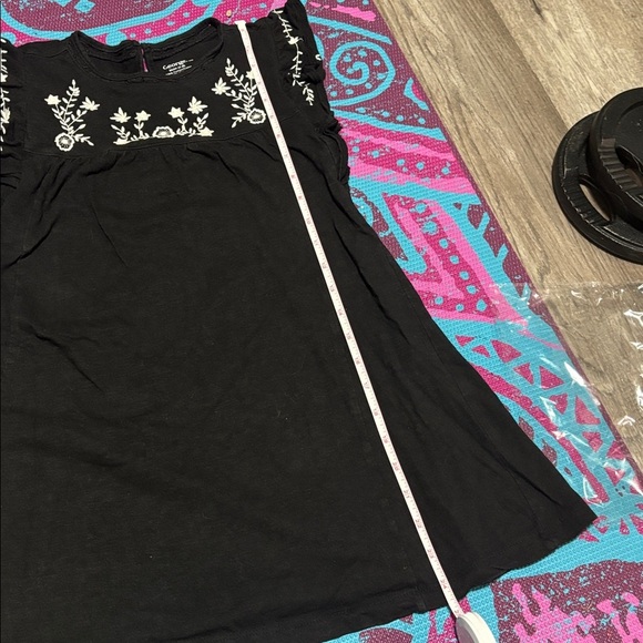 George - Girls Black Dress with White Embroidery, Size 7/8 - Picture 8 of 10